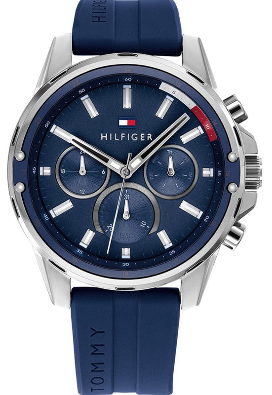 Tommy Hilfiger Mason Blue Dial Blue Rubber Strap Watch for Men - 1791791 Buy Now By Tommy Hilfiger