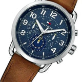 Tommy Hilfiger Briggs Chronograph Blue Dial Brown Leather Strap Watch for Men - 1791424 Buy Now By Tommy Hilfiger