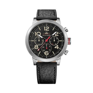 Tommy Hilfiger Jake Chronograph Black Dial Black Leather Strap Watch for Men - 1791232 Buy Now By Tommy Hilfiger