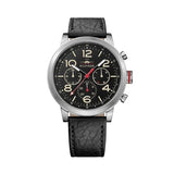 Tommy Hilfiger Jake Chronograph Black Dial Black Leather Strap Watch for Men - 1791232 Buy Now By Tommy Hilfiger