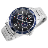 Tommy Hilfiger Erik Chronograph Blue Dial Silver Steel Strap Watch for Men - 1791366 Buy Now By Tommy Hilfiger