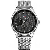 Tommy Hilfiger Damon Quartz Chronograph Black Dial Silver Mesh Bracelet Watch for Men - 1791415 Buy Now By Tommy Hilfiger