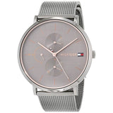 Tommy Hilfiger Jenna Multifunction Grey Dial Grey Mesh Bracelet Watch For Women - 1781945 Buy Now By Tommy Hilfiger
