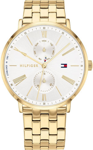 Tommy Hilfiger Jenna Quartz White Dial Gold Steel Strap Watch for Women - 1782069 Buy Now By Tommy Hilfiger