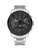Tommy Hilfiger Iconic Quartz Black Dial Silver Steel Strap Watch for Men - 1791564 Buy Now By Tommy Hilfiger