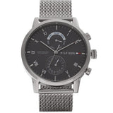 Tommy Hilfiger Kane Black Dial Silver Mesh Bracelet Watch for Men - 1710402 Buy Now By Tommy Hilfiger