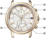 Tommy Hilfiger Claudia White Dial Black Leather Strap Watch for Women - 1781817 Buy Now By Tommy Hilfiger