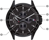 Tommy Hilfiger Shawn Quartz Black Dial Black Steel Strap Watch for Men - 1791611 Buy Now By Tommy Hilfiger