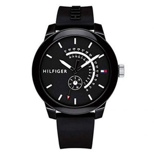 Tommy Hilfiger Denim Quartz Black Dial Black Rubber Strap Watch for Men - 1791483 Buy Now By Tommy Hilfiger