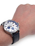 Tommy Hilfiger Jackson Silver Dial Black Leather Strap Watch for Men - 1791240 Buy Now By Tommy Hilfiger