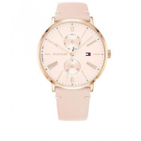 Tommy Hilfiger Jenna Analog Pink Dial Pink Leather Strap Watch for Women - 1782071 Buy Now By Tommy Hilfiger