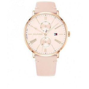 Tommy Hilfiger Jenna Analog Pink Dial Pink Leather Strap Watch for Women - 1782071 Buy Now By Tommy Hilfiger