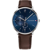 Tommy Hilfiger Cooper Blue Dial Brown Leather Strap Watch for Men - 1791508 Buy Now By Tommy Hilfiger