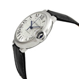 Cartier Ballon Bleu De Cartier Silver Dial Black Leather Strap Watch for Women - WSBB0028 Buy Now By Cartier