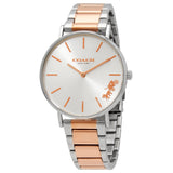 Coach Perry Silver Dial Two Tone Steel Strap Watch for Women - 14503346 Buy Now By Coach