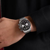 Tudor Black Bay Chrono Black Dial Silver Steel Strap Watch for Men - M79360N-0013