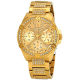 Guess Frontier Diamonds Gold Dial Gold Steel Strap Watch For Women - W1156L2 Buy Now By Guess