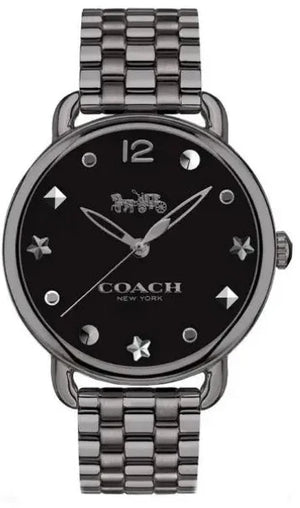 Coach Delancey Black Dial Black Steel Strap Watch For Women - 14502812 Buy Now By Coach