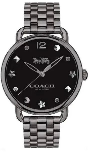 Coach Delancey Black Dial Black Steel Strap Watch For Women - 14502812 Buy Now By Coach