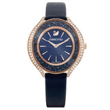 Swarovski Crystalline Aura Blue Dial Blue Leather Strap Watch for Women - 5519447 Buy Now By Swarovski