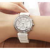 Michael Kors Parker White Dial White Leather Strap Watch for Women - MK5848 Buy Now By Michael Kors