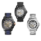 Fossil Modern Machine Automatic Silver Dial Black Steel Strap Watch for Men - ME3080 Buy Now By Fossil