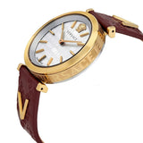 Versace V-Twist Silver Dial Red Leather Strap Watch for for Women - VELS00519 Buy Now By Versace