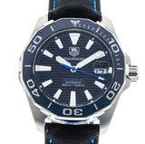 Tag Heuer Aquaracer Calibre 5 Automatic Black Dial Black Nylon Strap Watch for Men - WAY211B.FC6363 Buy Now By Tag Heuer