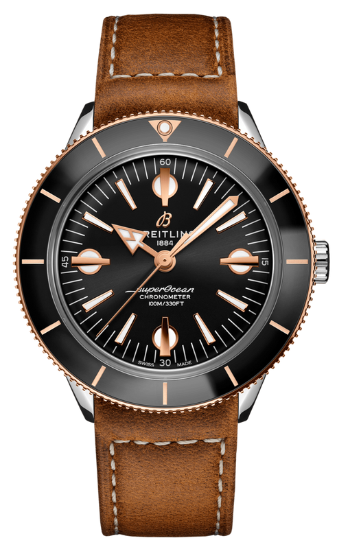 Breitling Superocean Heritage '57 Black Dial Brown Leather Strap Watch for Men - U10370121B1X1 Buy Now By Breitling