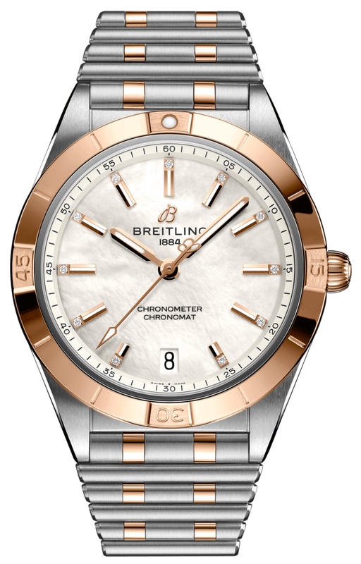 Breitling Chronomat 36 Mother of Pearl Dial Two Tone Steel Strap Watch for Women - U10380101A2U1 Buy Now By Breitling
