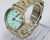 Marc Jacobs Baker Mint Green Dial Gold Steel Strap Watch for Women - MBM3284 Buy Now By Marc Jacobs