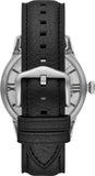 Fossil Townsman Automatic Skeleton Blue Dial Black Leather Strap Watch for Men - ME3200 Buy Now By Fossil