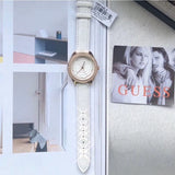 Guess Mini Rose Diamonds White Dial White Leather Strap Watch For Women - U85142l3 Buy Now By Guess