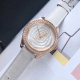 Guess Mini Rose Diamonds White Dial White Leather Strap Watch For Women - U85142l3 Buy Now By Guess
