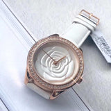Guess Mini Rose Diamonds White Dial White Leather Strap Watch For Women - U85142l3 Buy Now By Guess