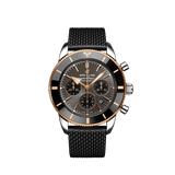 Breitling Superocean Heritage B01 Chronograph 44 Black Dial Black Mesh Bracelet Watch for Men - UB01621A1M1S1 Buy Now By Breitling