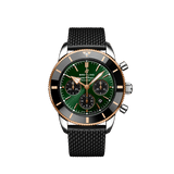 Breitling Superocean Heritage B01 Chronograph 44 Limited Edition Green Dial Black Mesh Bracelet Watch for Women - UB01622A1L1S1 Buy Now By Breitling