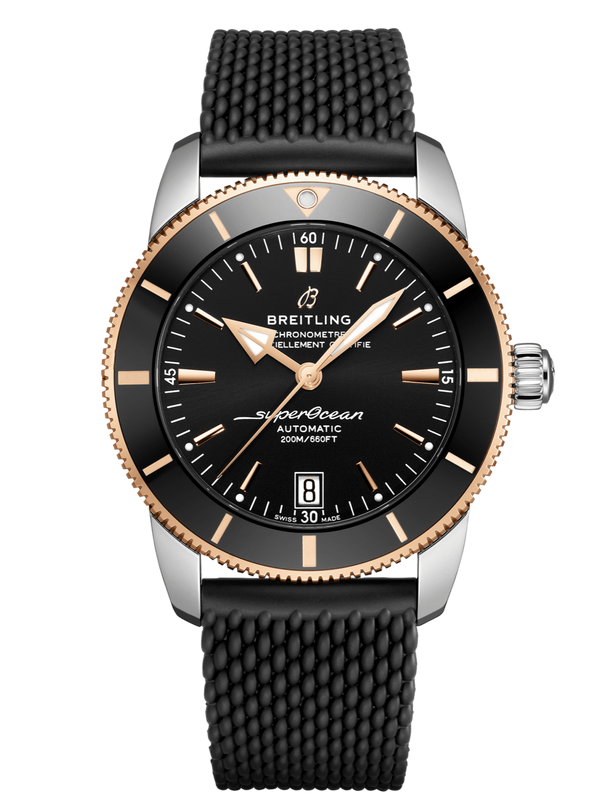 Breitling Superocean Heritage II B20 42mm Black Dial Black Mesh Bracelet Mens Watch - UB2010121B1S1 Buy Now By Breitling