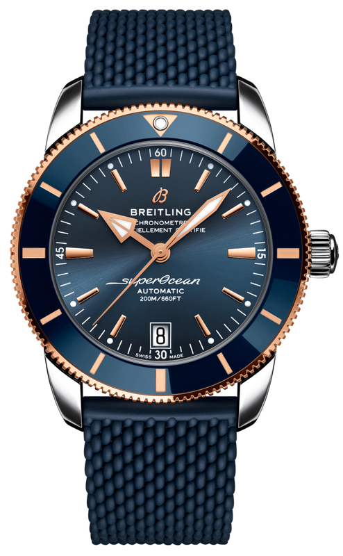 Breitling Superocean Heritage B20 Automatic 42 Blue Dial Blue Mesh Bracelet Watch for Men - UB2010161C1S1 Buy Now By Breitling