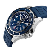 Breitling Superocean II 44mm Blue Dial Blue Rubber Strap Watch for Men - A17392D8/C910/158S/A20SS.1 Buy Now By Breitling