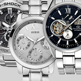 Guess Mini Sunrise Silver Dial Silver Steel Strap Watch For Women - W0448L1 Buy Now By Guess