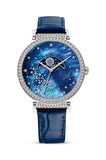 Swarovski Passage Moon Phase Blue Dial Blue Leather Strap Watch for Women - 5613320 Buy Now By Swarovski