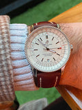 Breitling Navitimer 1 Automatic 41mm White Dial Brown Leather Strap Mens Watch - A17326211G1P1 Buy Now By Breitling
