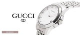 Gucci G Timeless Diamonds Mother of Pearl Dial Silver Steel Strap Watch For Women - YA126510 Buy Now By Gucci