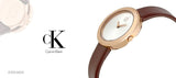 Calvin Klein Firm White Dial Brown Leather Strap Watch for Women - K3N236G6 Buy Now By Calvin Klein