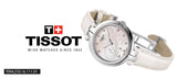 Tissot T Trend Flamingo Valentines Mother of Pearl White Dial White Leather Strap Watch For Women - T094.210.16.111.01 Buy Now By Tissot