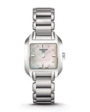 Tissot T Wave Diamonds Mother of Pearl Dial Silver Steel Strap Watch for Women - T02.1.285.74 Buy Now By Tissot