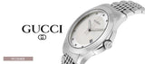 Gucci G Timeless Diamonds Silver Dial Silver Steel Strap Watch For Men - YA126404 Buy Now By Gucci