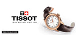 Tissot Carson White Dial Brown Leather Strap Watch For Women - T085.210.36.012.00 Buy Now By Tissot