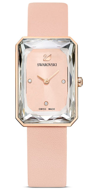 Swarovski Uptown Pink Dial Pink Leather Strap Watch for Women - 5547719 Buy Now By Swarovski
